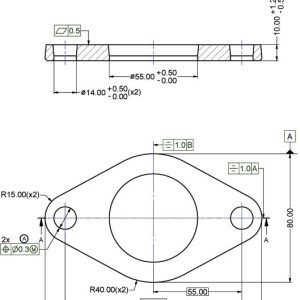 Fläns kolstål, id 55mm