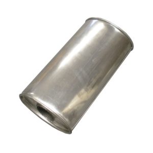 Rostfri ljuddämpare 3", Oval