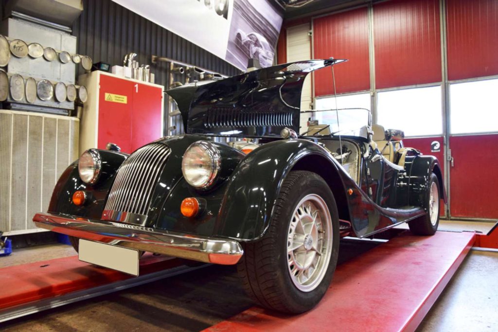 Morgan Plus 8 showroom ferrita sweden