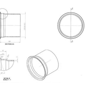 Rostfri valsad kragad anslutning hona 114,3x2,0mm (4½")