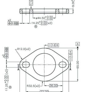 Fläns kolstål Id. 44,5mm