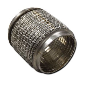 Flexibel Rostfria avgasbälg med nät. Id Ø76mm